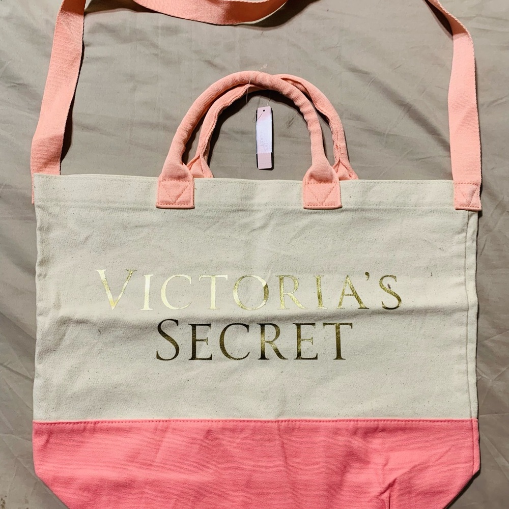~VICTORIA'S SECRET~
CANVAS LOGO SHOPPING
BAG TOTE - PINK